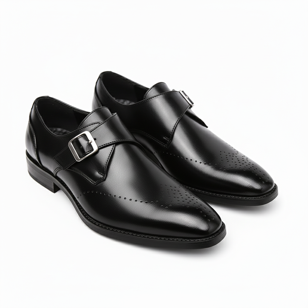 Vantrel Men's Single Monk Strap Work Shoes | Professional