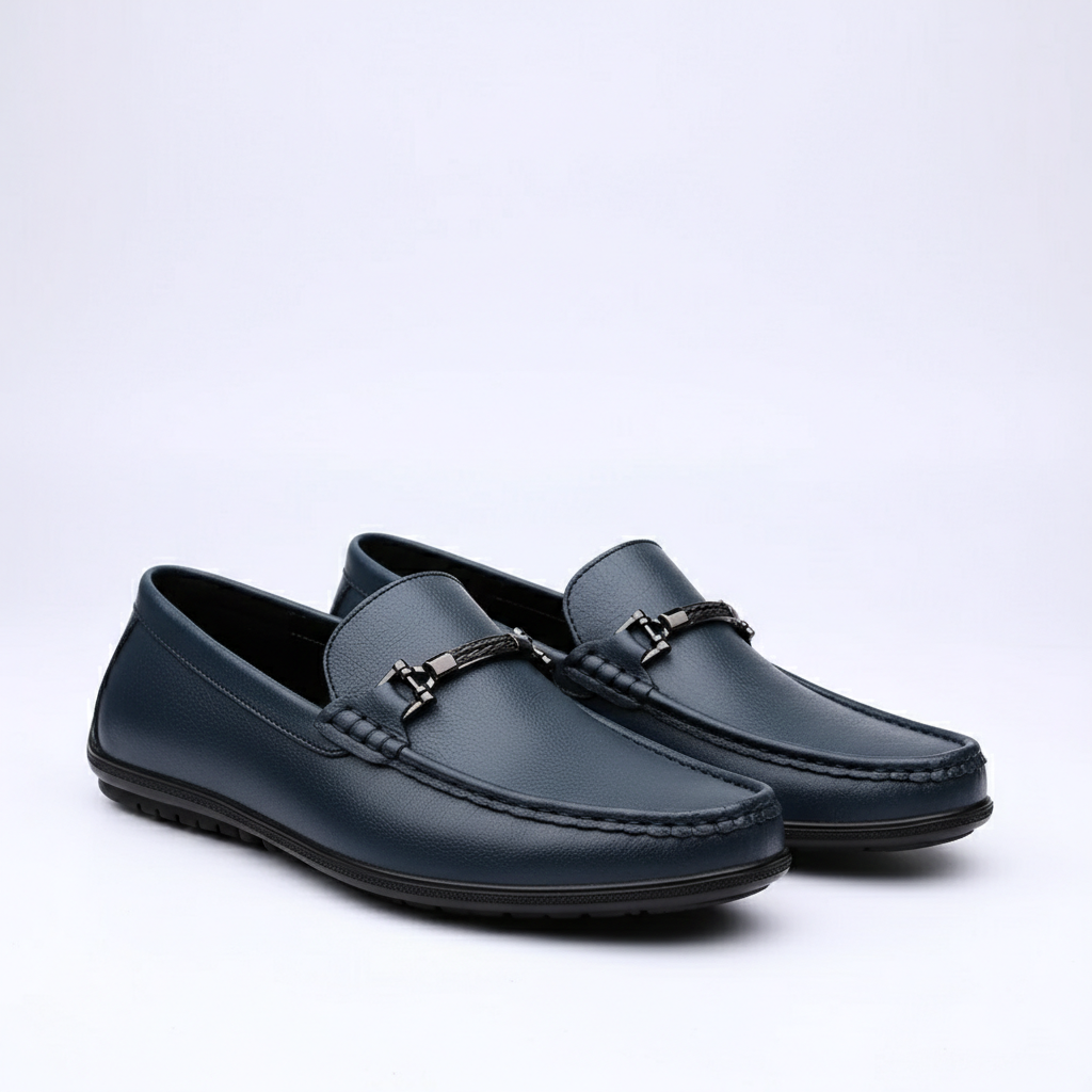 Elvian Men's Genuine Leather Formal Slip On Loafers | Work