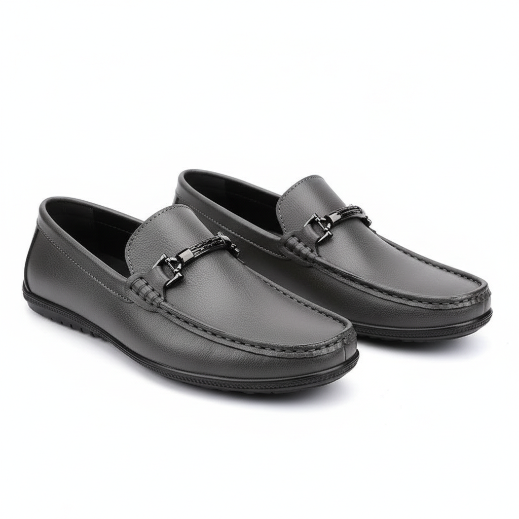 Elvian Men's Genuine Leather Formal Slip On Loafers | Work