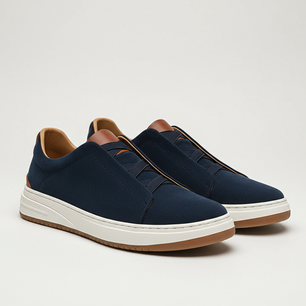 Montrel Men's Genuine Leather Suede Sneakers | Walking