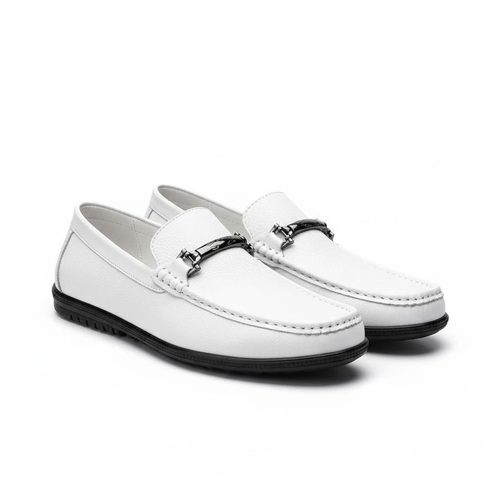 Elvian Men's Genuine Leather Formal Slip On Loafers | Work