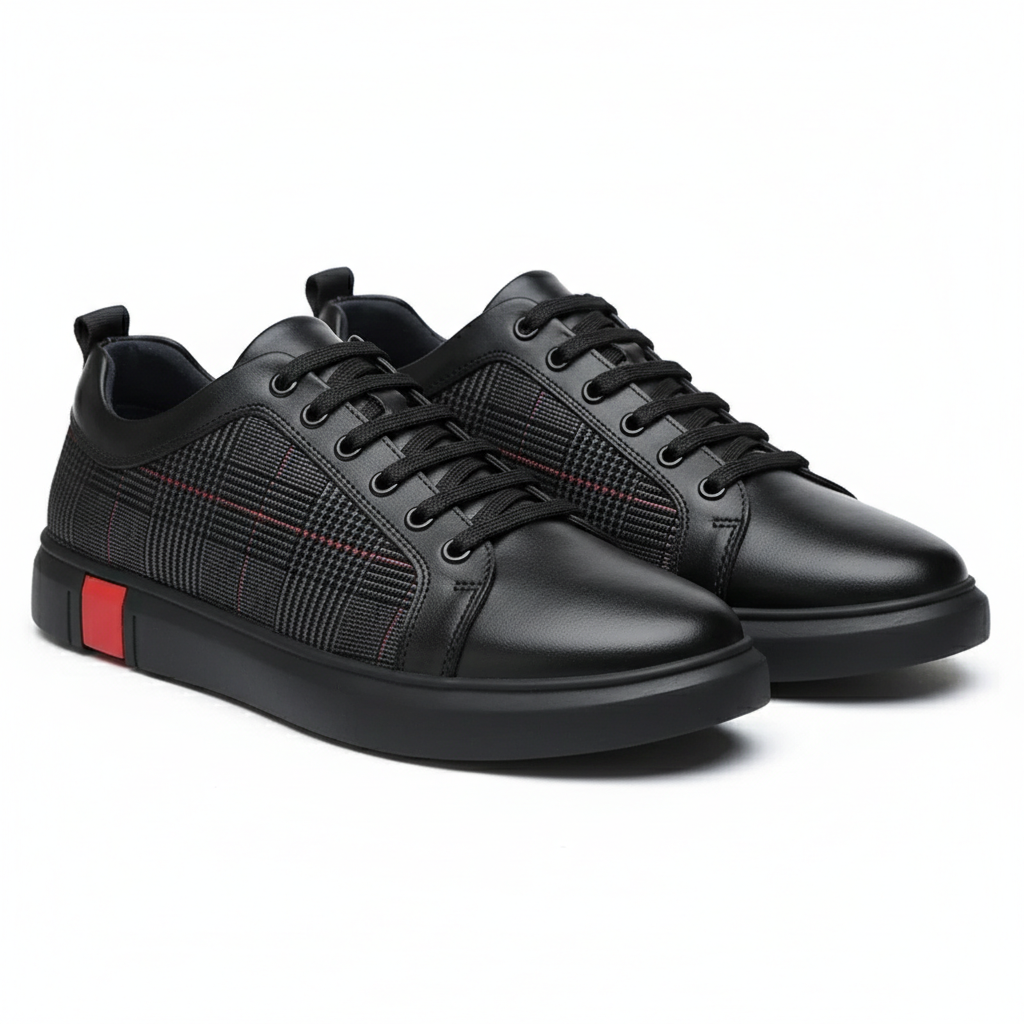 Valnero Men's Flat Leather Walking Sneakers | Everyday